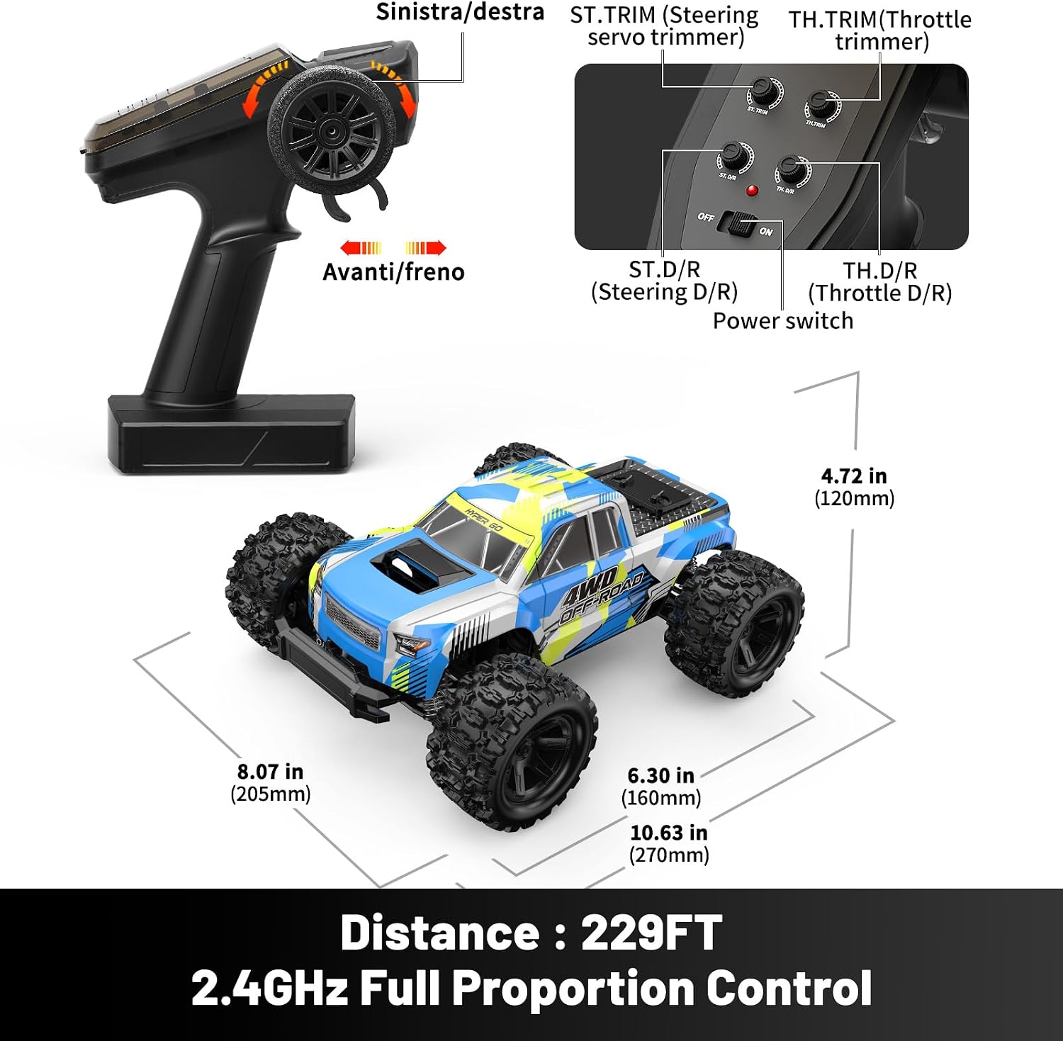 Thumbnail 6 de NO.18208 Voiture télécommandée 4x4 1:18 36 km/h