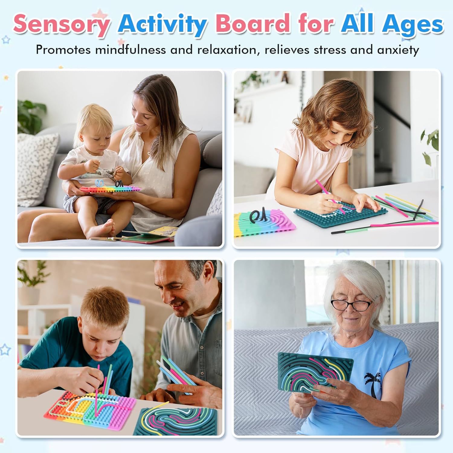 Detalle de XIAPIA Sensorik Activity Board aus Silikon 2-teilig