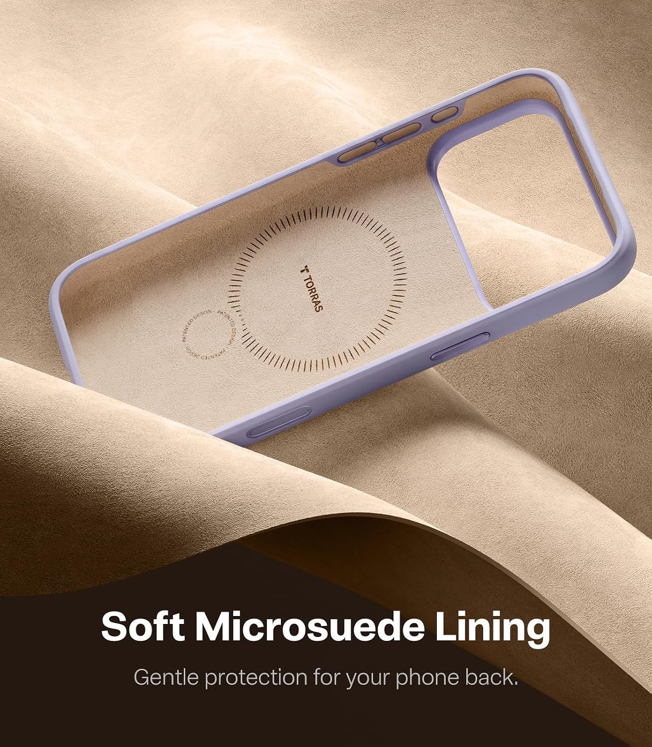 Thumbnail 4 de TORRAS Q3 Wind Silicone Case for iPhone 17 Pro Max with MagSafe, 360 Spin Stand, Lilac Haze