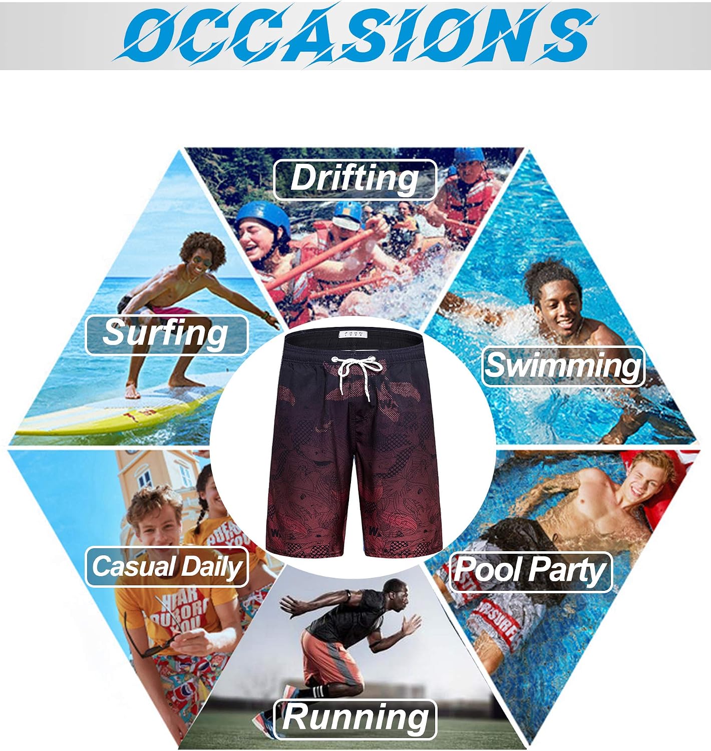 Thumbnail 5 de APTRO Men's 9" Swim Trunks with Mesh Lining, Quick-Dry Lightweight Shorts