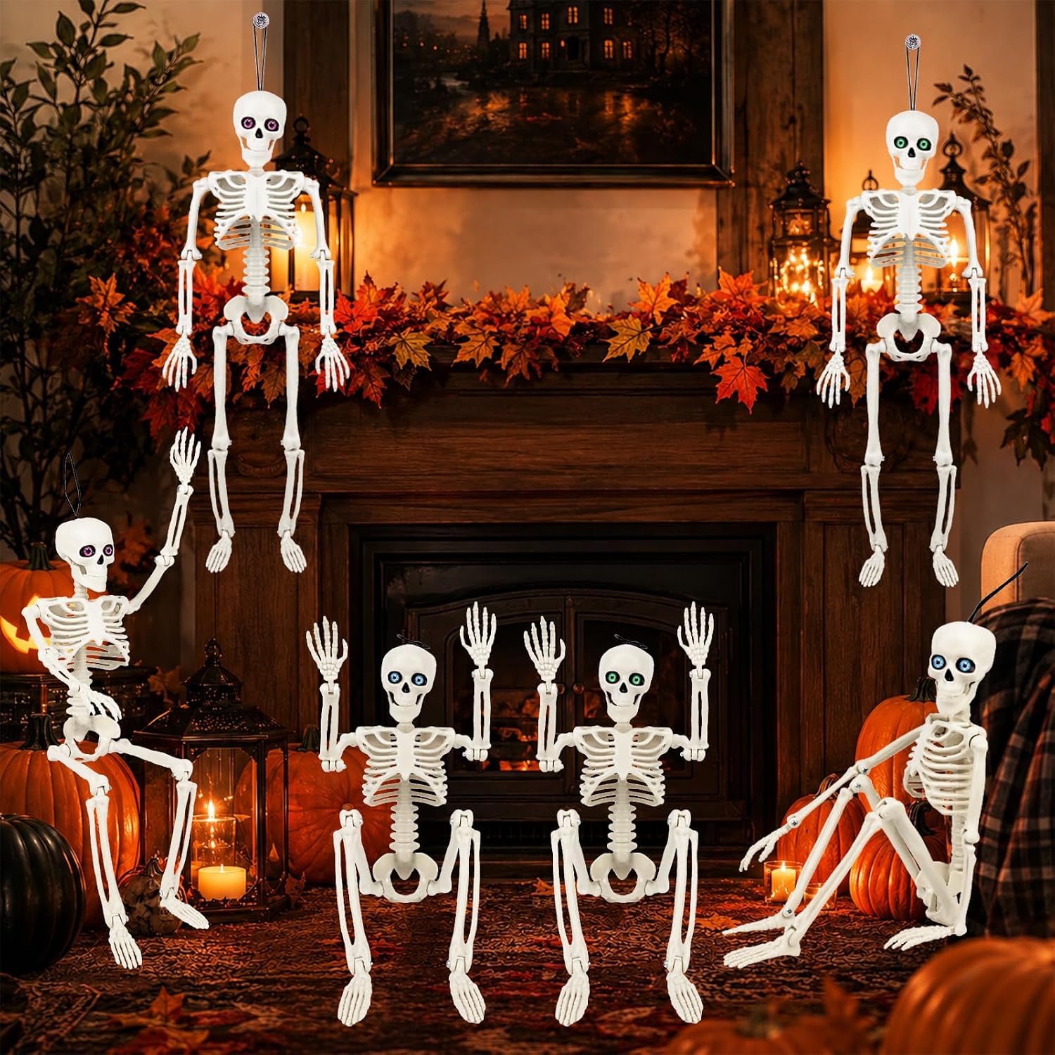 Thumbnail 2 de Daboot Halloween Skeleton Decorations, 16-Inch