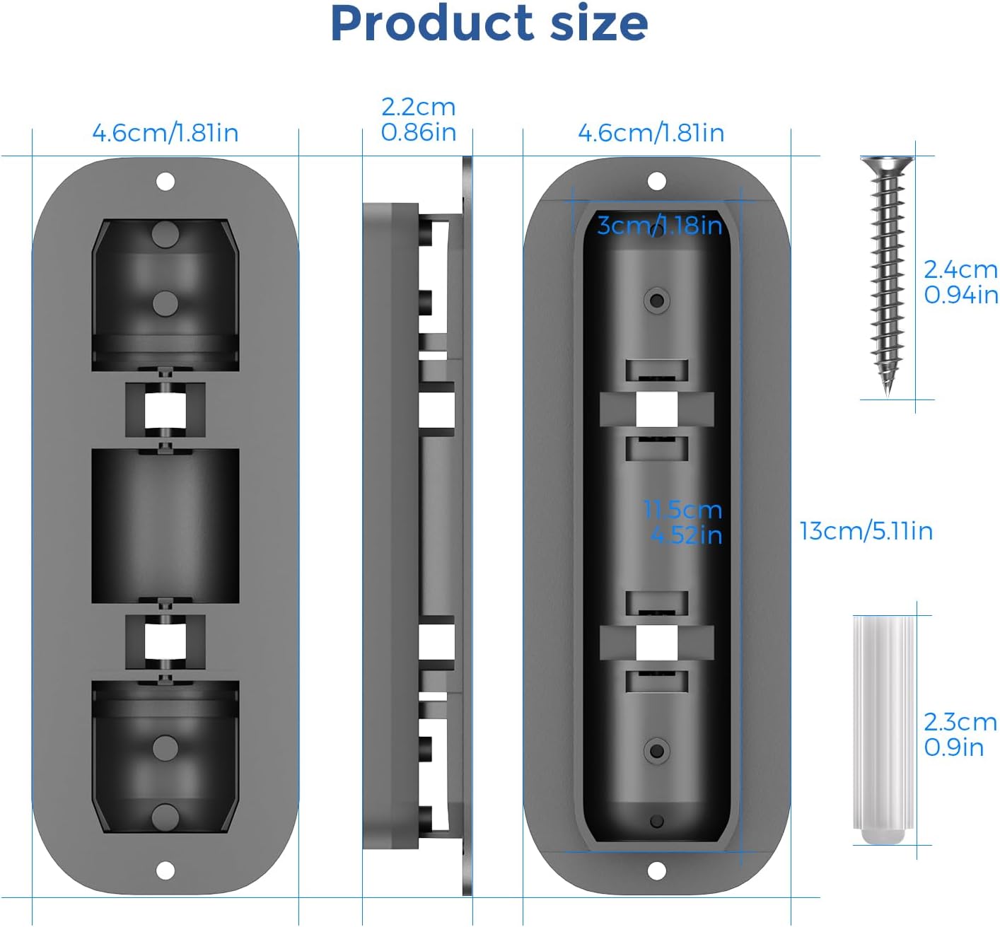 Thumbnail 6 de Gusfeliz Adjustable Doorbell Camera Mount for Blink Video Doorbell 2nd Gen (No Drill) – 35° to 55° Angle Mount
