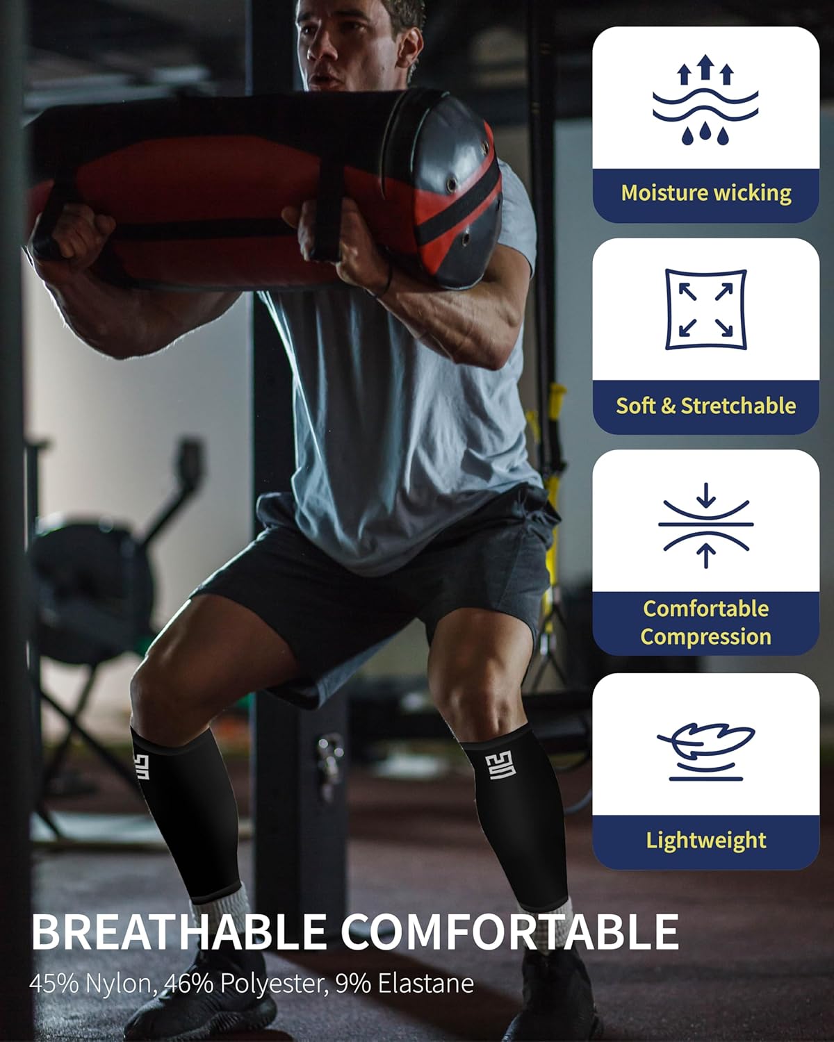 Thumbnail 5 de Modetro Sports calf compression sleeves 20-30mmHg