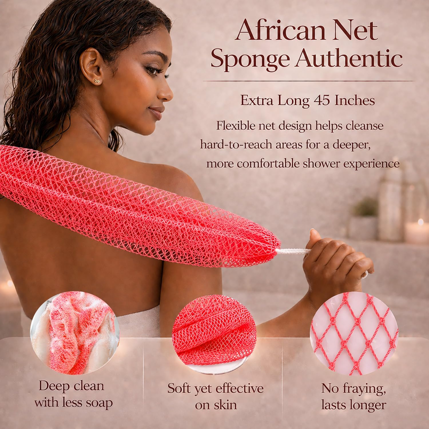 Detalle de African Net Sponge 3-Pack