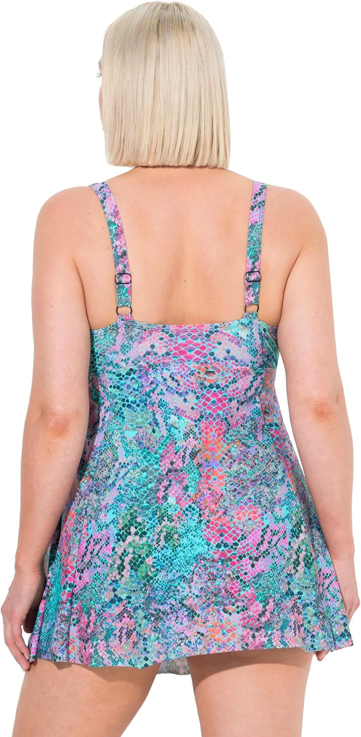Detalle de Ulla Popken Plus Size Badekleid Schlange