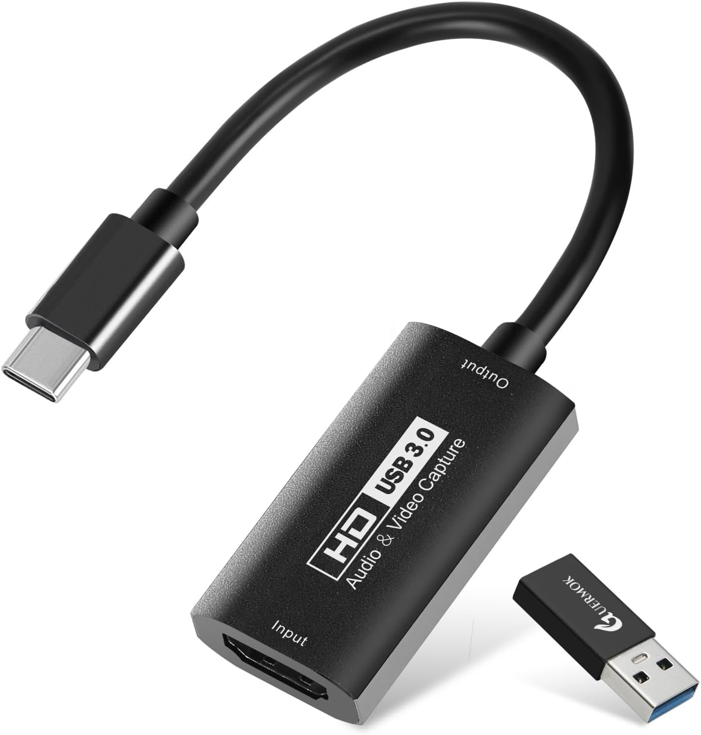Detalle de Guermok Video Capture Card: USB 3.0 HDMI to USB-C with 4K/1080p60 Capabilities