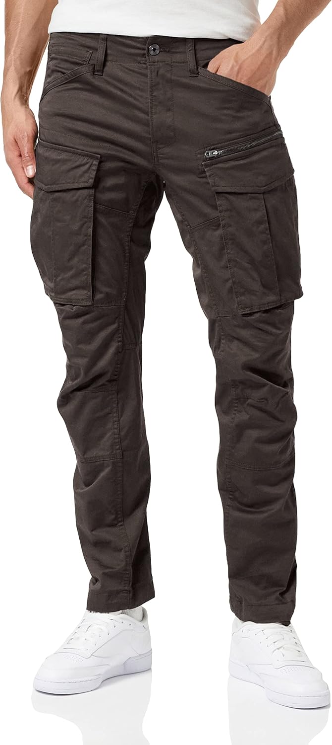 Detalle de G-Star Herren Rovic Zip 3D Regular Tapered Pants – zipptauglich, schlicht und normaler Bund