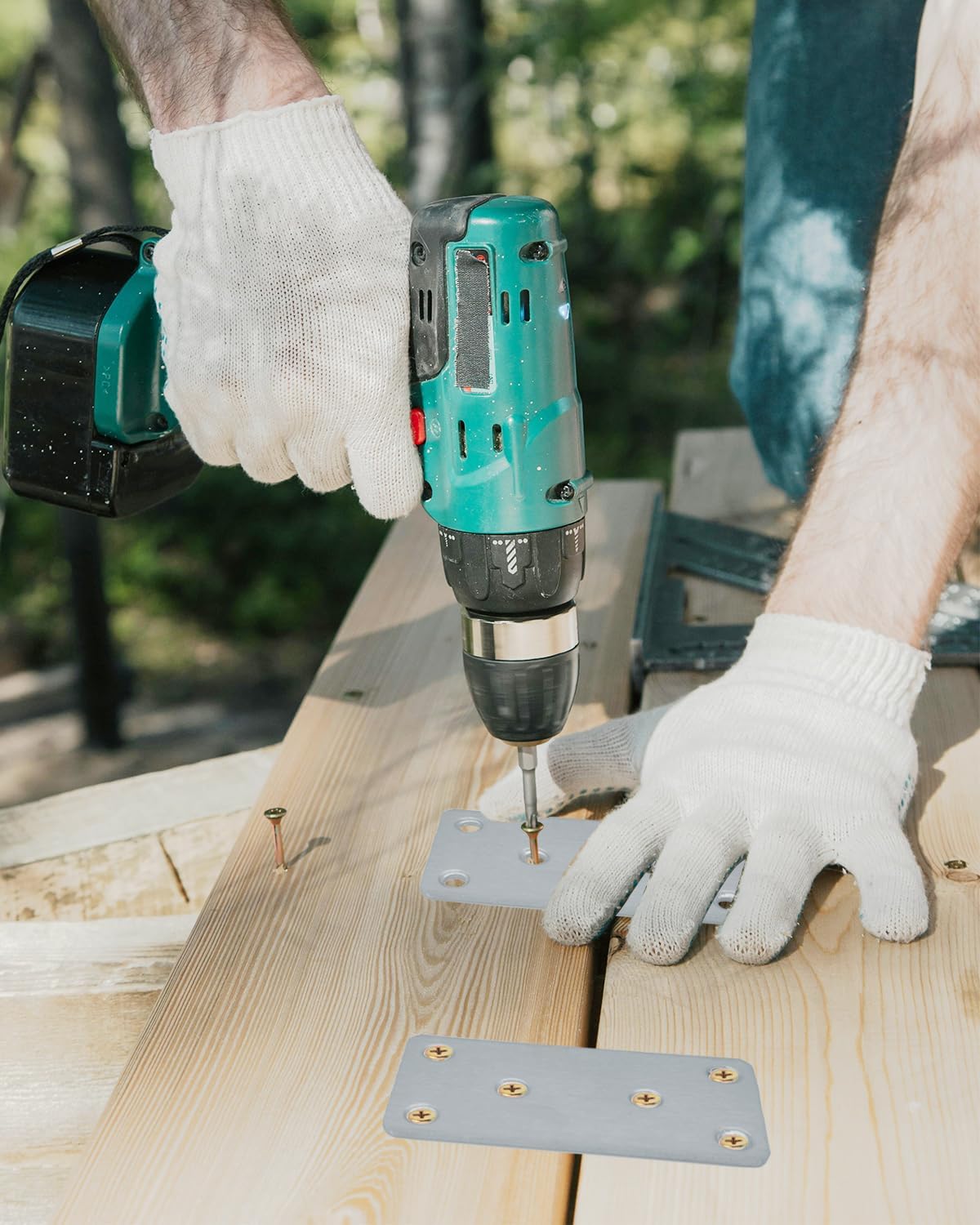 Thumbnail 4 de BINCKIN Flachverbinder aus Edelstahl für Holzverbinder (80 × 40 × 1,8 mm Lochblech), 20 Stück
