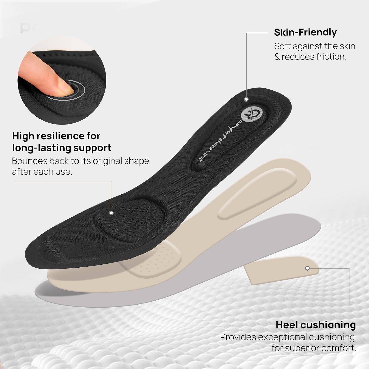 Detalle de Ortho + Rest Hallux Valgus Pumps für Damen mit Low Heel – eleganter Slip-On für sensible Füße