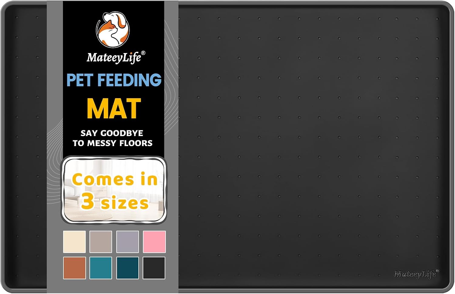 Detalle de MateeyLife Silicone cat dog food mat 24×16
