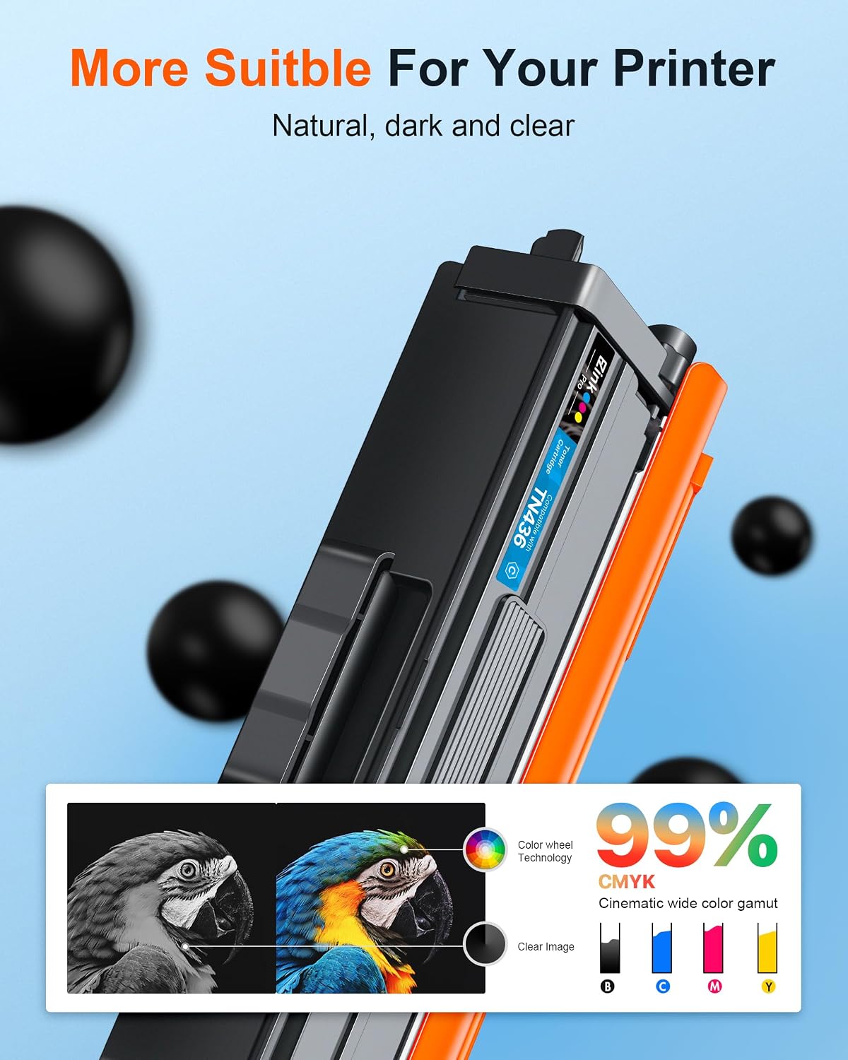 Thumbnail 3 de E-Z Ink Pro TN436 Toner Cartridge 4-Pack, High-Yield CMYK Replacement for Brother