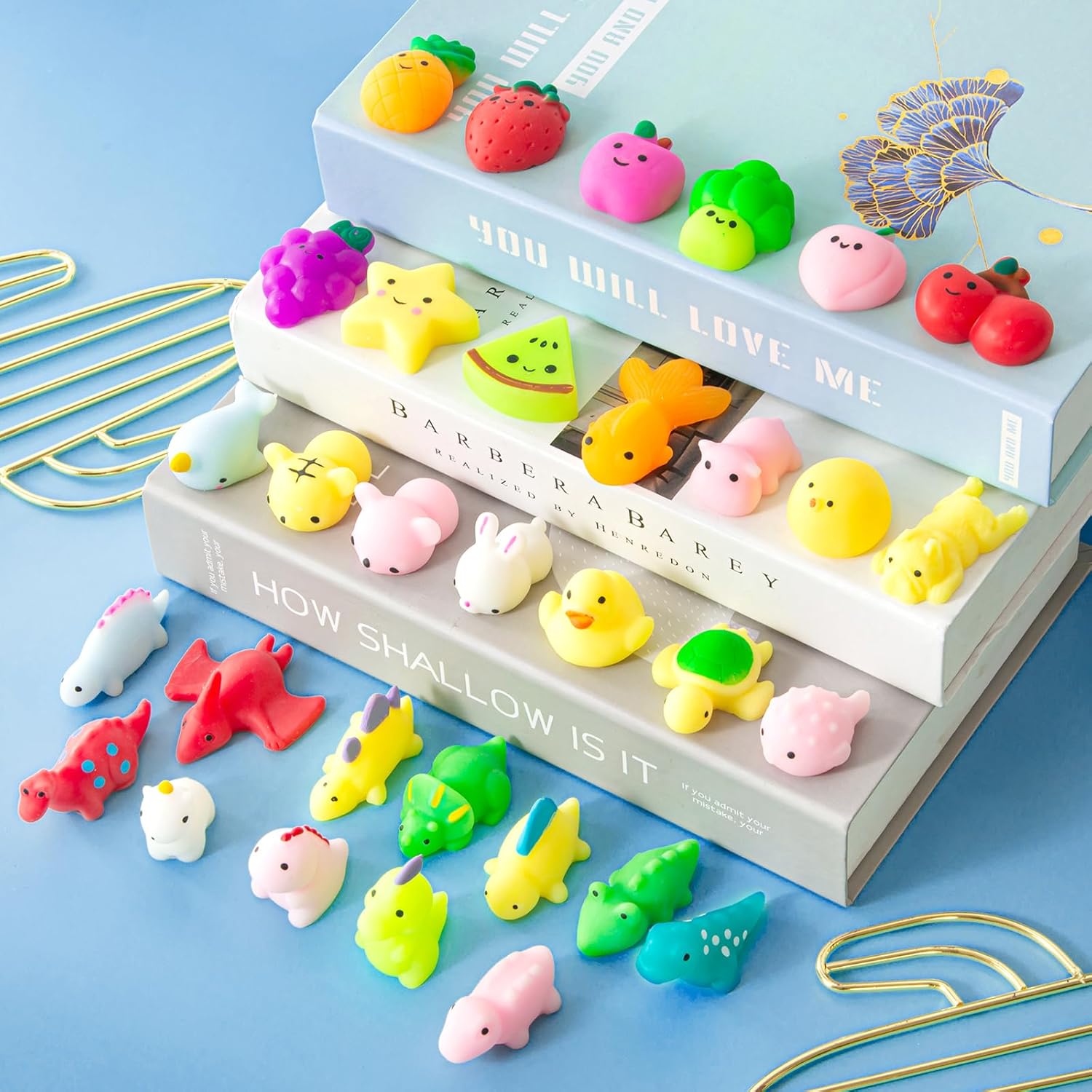 Thumbnail 4 de 32Pcs Mochi Squishy Toys mini kawaii animals & fruits stress relief fidget pack