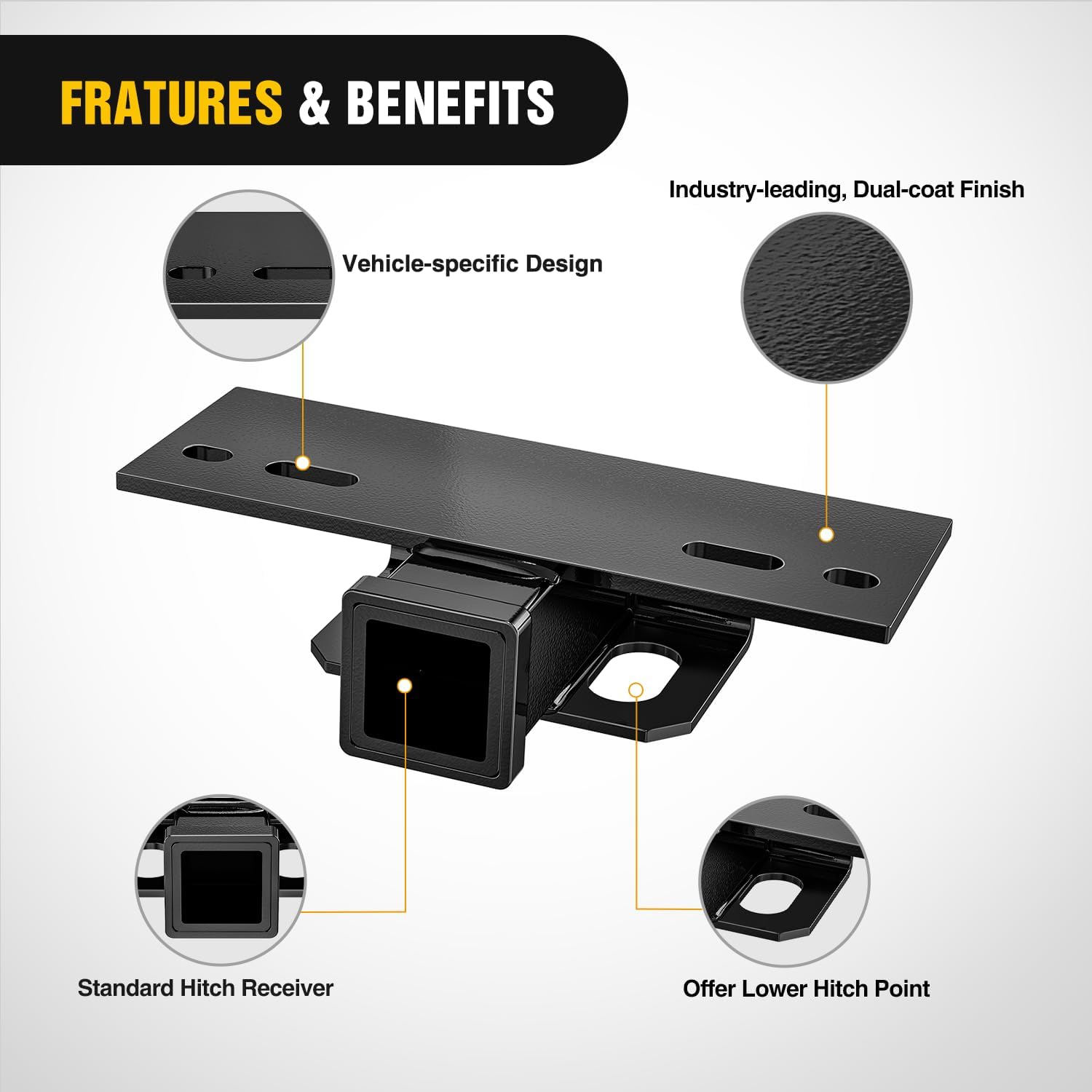 Detalle de 2 Inch Step Hitch Receiver 5000 Lbs