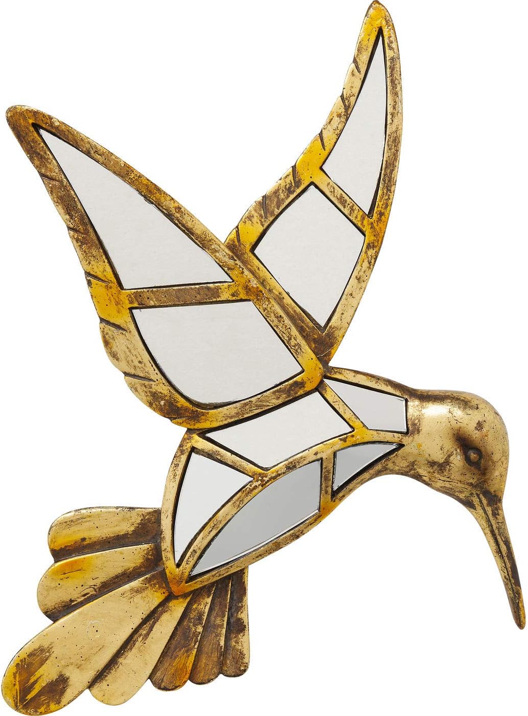 Detalle de Kare Design Decorazione Da Parete Parrot Mirror, Oro/ Specchio, Pappagallo - Riflessi di Luce