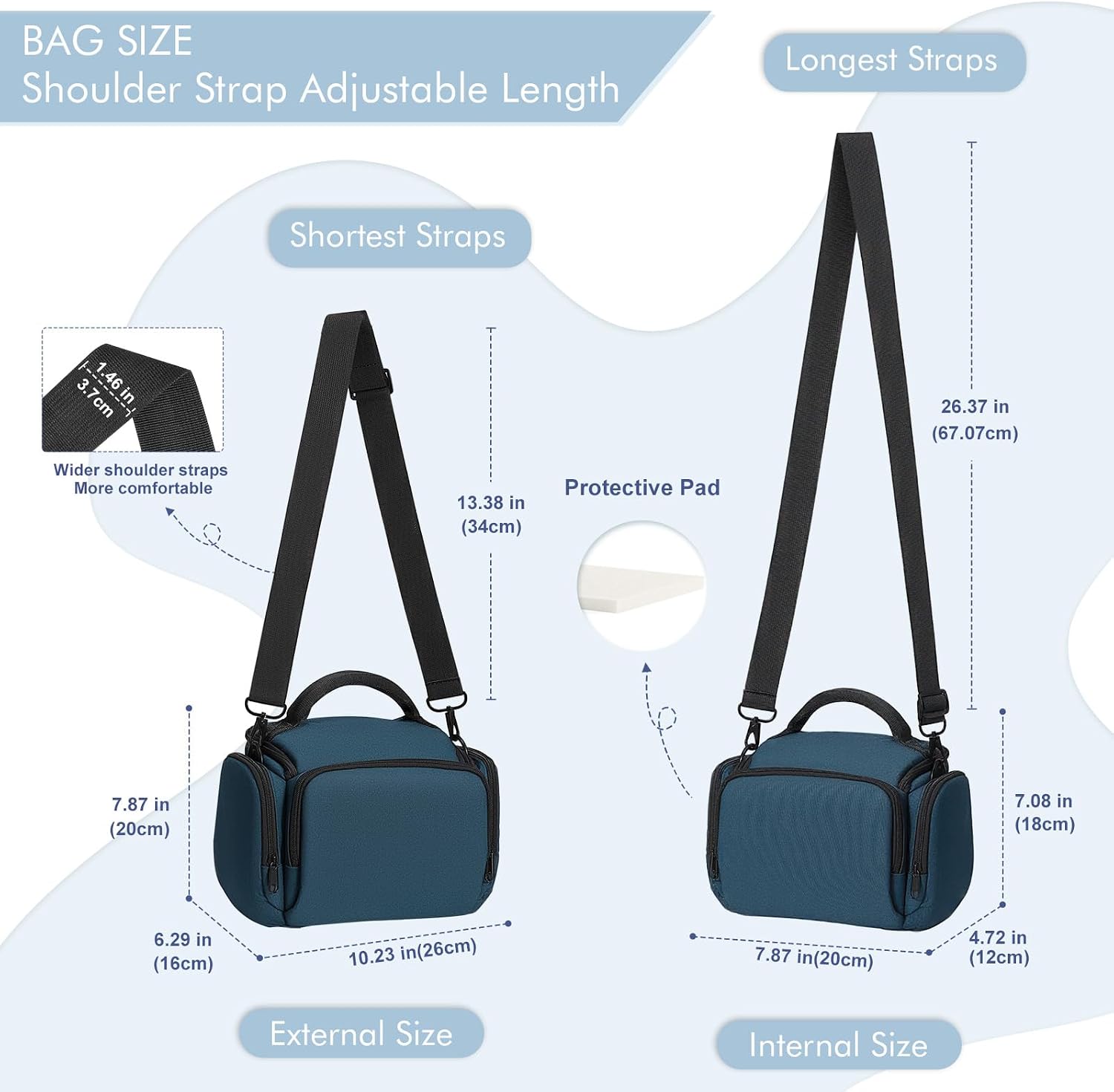 Thumbnail 1 de Winning SLR Cameras Case: Waterproof, Shockproof DSLR Bag for Major Brands (Blue)