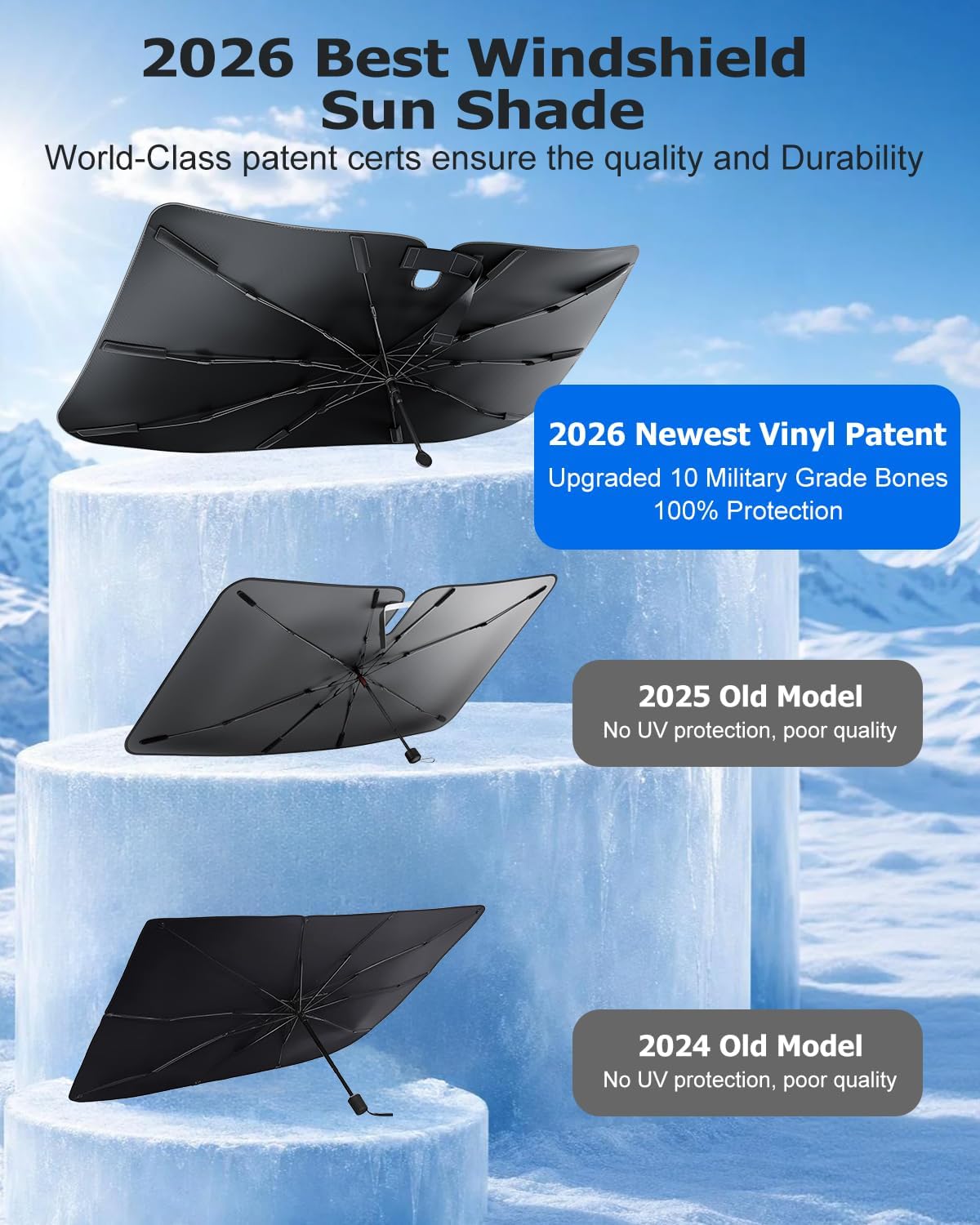 Thumbnail 6 de [2026 Upgraded] Weektic Truck Windshield Sun Shade for Full-Size Pickup Trucks