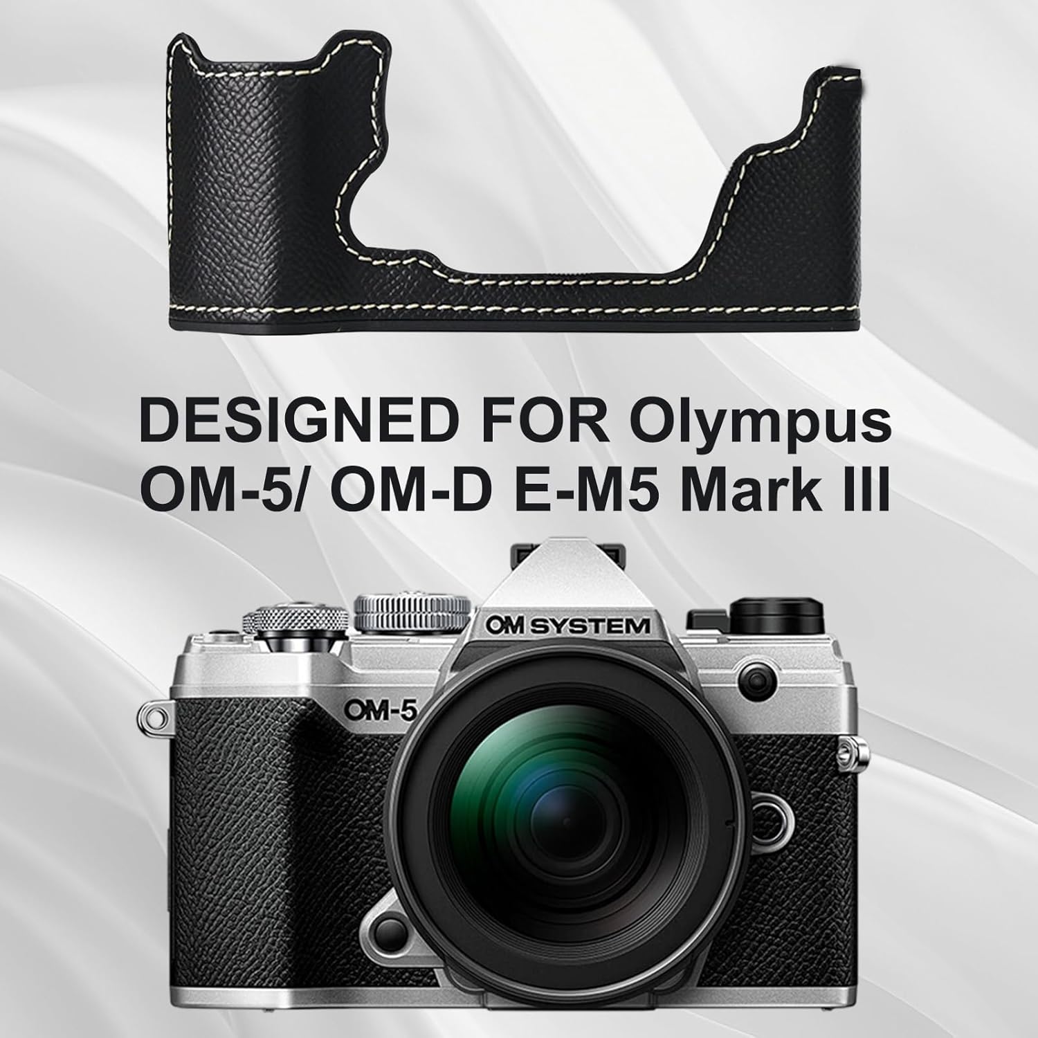 Thumbnail 1 de Rieibi PU Leather Half Case for Olympus OM-5 and E-M5 Mark III