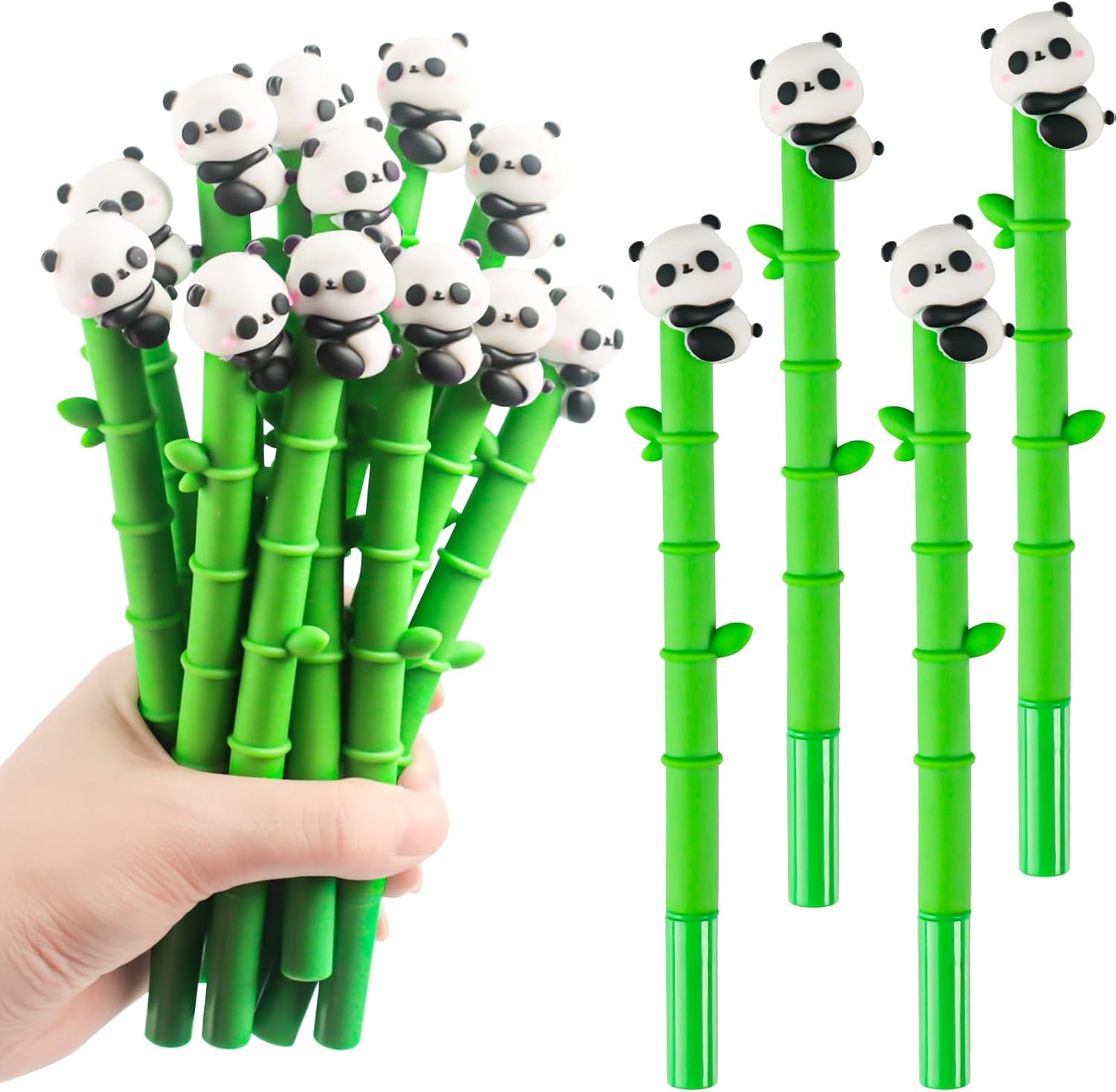Detalle de Phlognfy panda-gelpennenset met 20 pennen en fijne punt van 0,7 mm