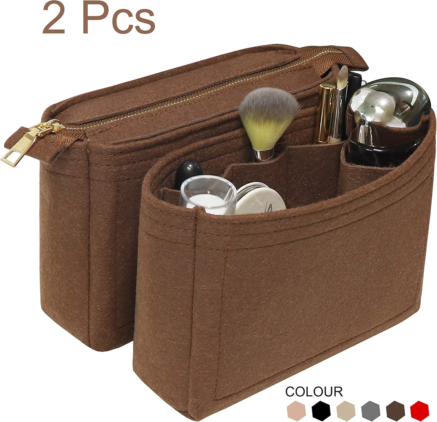 Thumbnail 1 de Soyizom Minimalist Functional Felt Bag Organiser Insert for Tote Bags (2-pack)