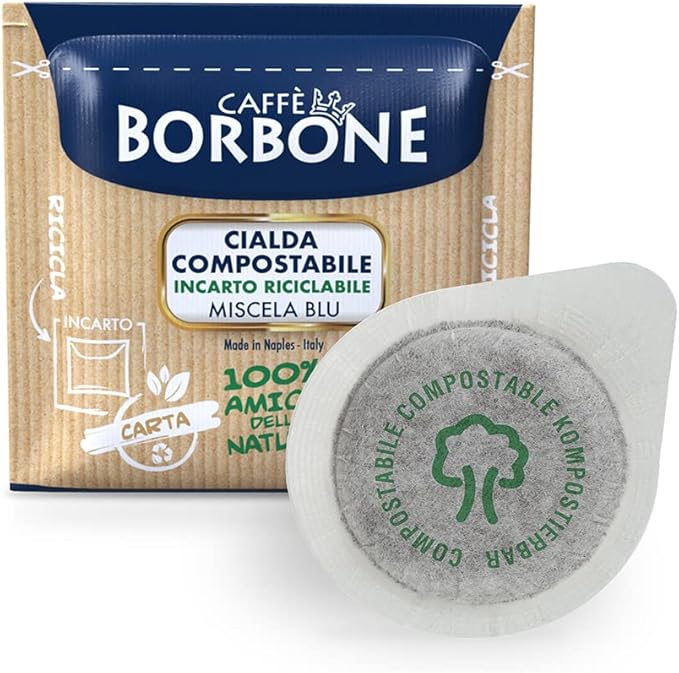 Detalle de Caffè Borbone Cápsulas Compostables Azul - 100 Cápsulas