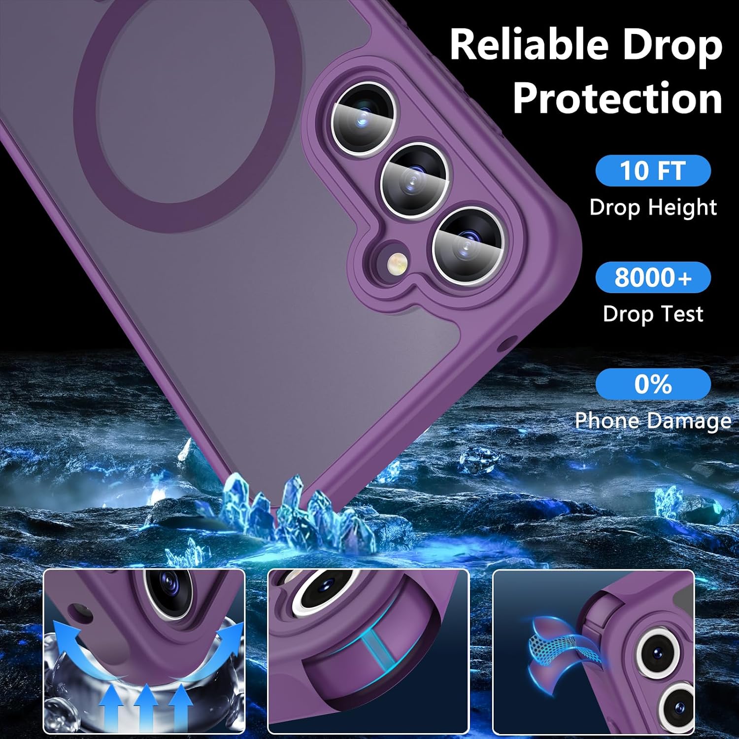 Thumbnail 5 de Hensinple Samsung S23 FE magnetic case 1 with screen protector