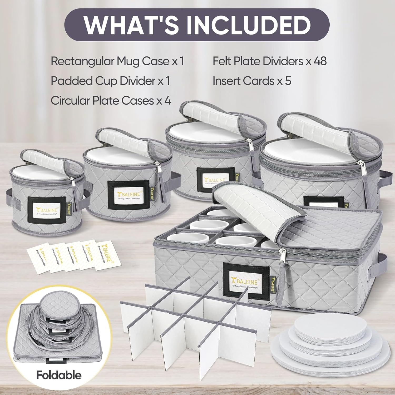 Detalle de BALEINE China Storage Plate & Mug Organizer