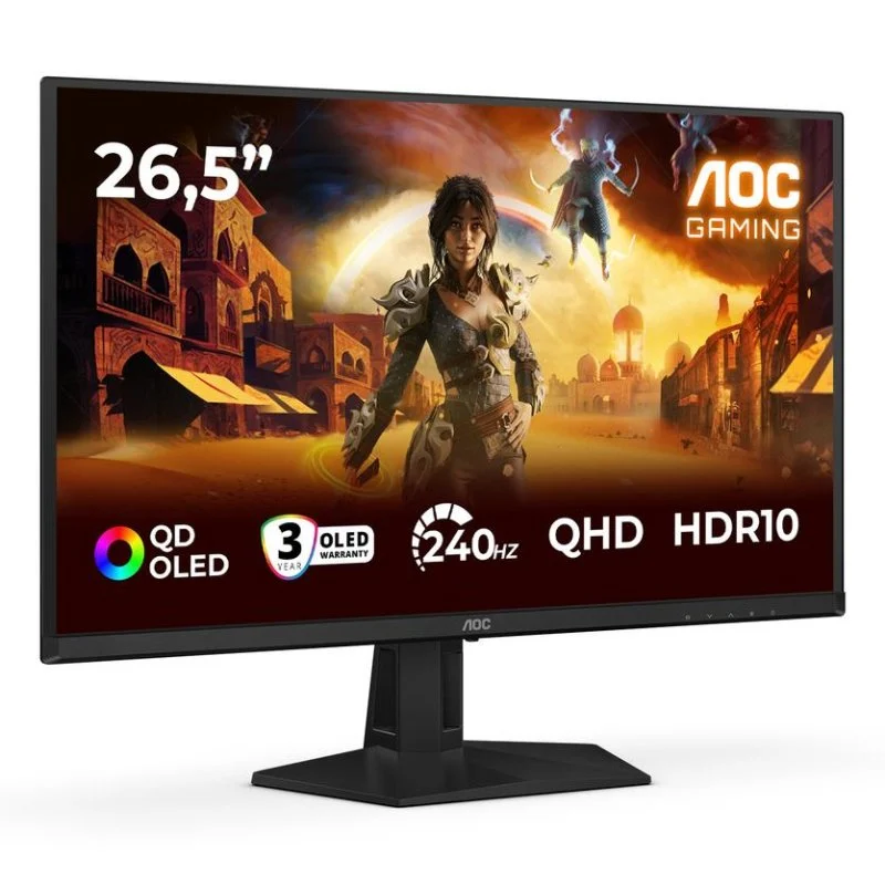 Detalle de Monitor AOC Q27G41ZDF: QD-OLED de 26,5" con 240 Hz y HDR10