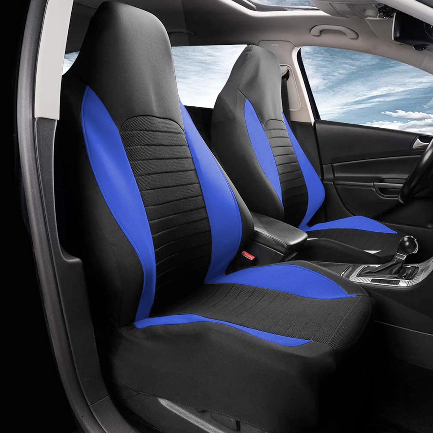 Thumbnail 1 de AUTOYOUTH Coprisedili auto anteriori universali con schienale alto Blu/Nero compatibili con airbag