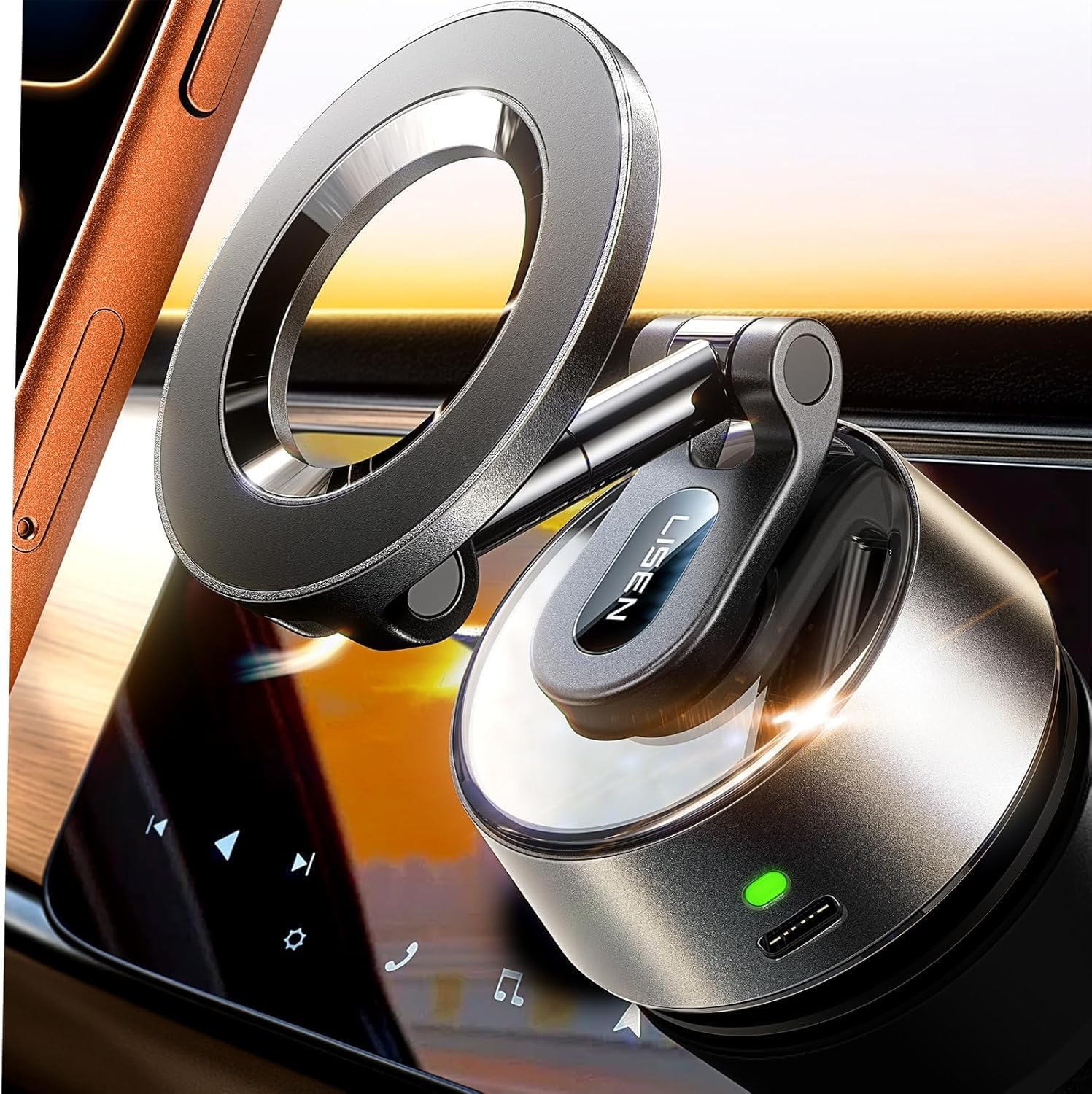 Detalle de LISEN Magsafe Autohalterung mit Saugkraft