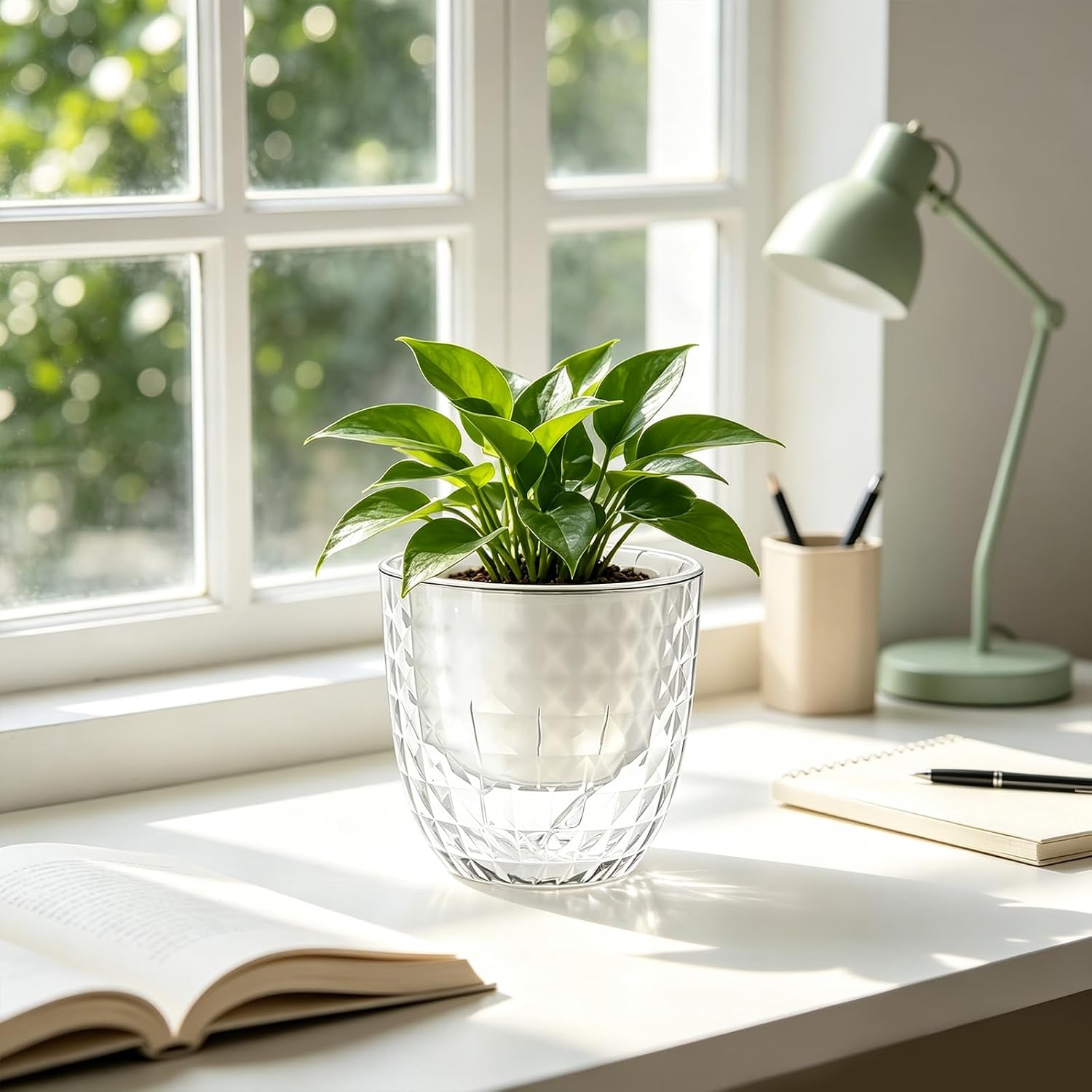 Detalle 2 de Yimomoyi Self-Watering Plant Pots, 11 cm