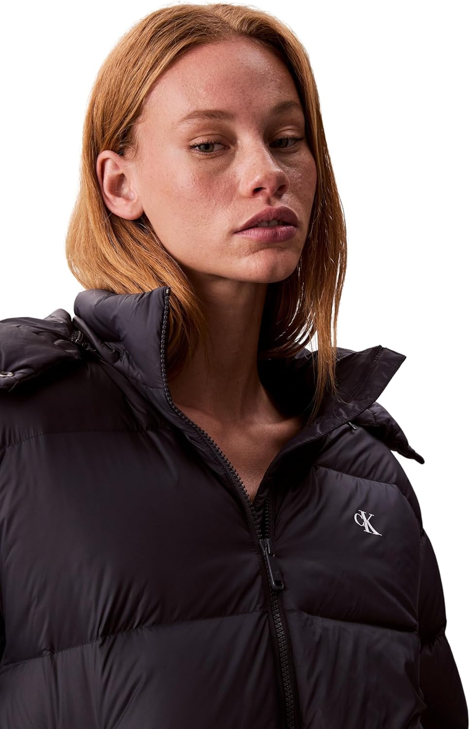 Detalle de Calvin Klein Women’s Essential Mid Weight Puffer Jacket with Hood