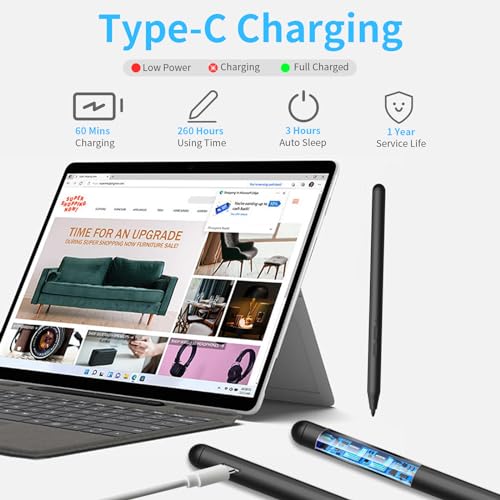 Thumbnail 5 de Microsoft Surface Lápiz Stylus 1024 Niveles, 2500h
