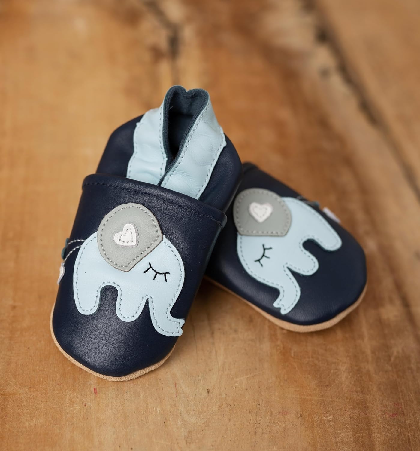 Thumbnail 3 de ENGEL + PIRATEN Krabbelschuhe MARKENQUALITÄT mit rutschhemmender Lederlaufsohle – für Lauflernstufen bis ins Hausschuhalter