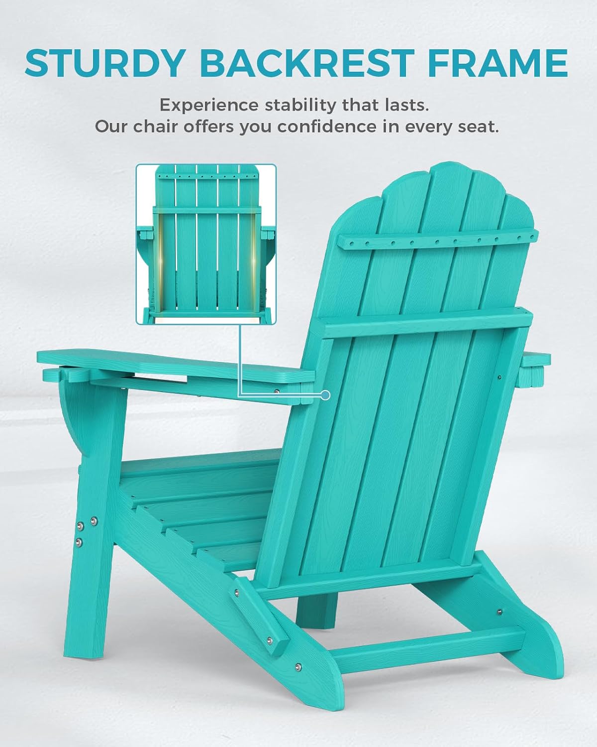 Detalle 1 de Folding Adirondack Chairs, HDPE