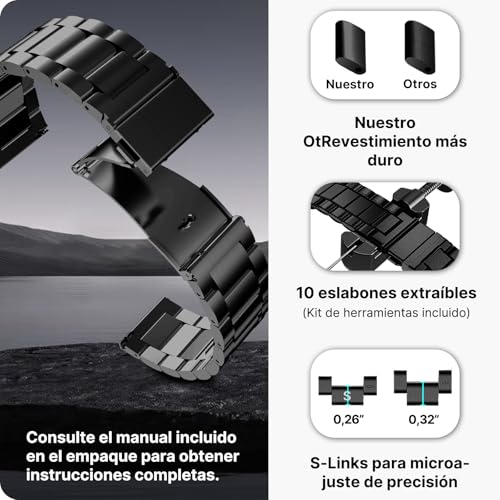 Thumbnail 3 de Fullmosa correa de reloj de acero inoxidable con liberación rápida (22mm, 20mm, 18mm, 24mm, 16mm y 19mm)