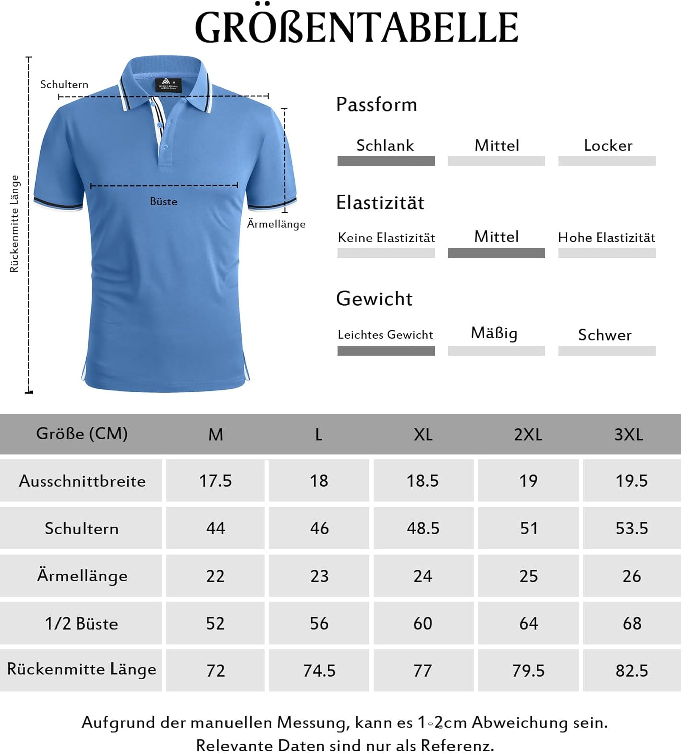 Thumbnail 5 de SwissWell Polo Uomo Manica Corta: polo sportiva a asciugatura rapida per golf, tennis e quotidiano
