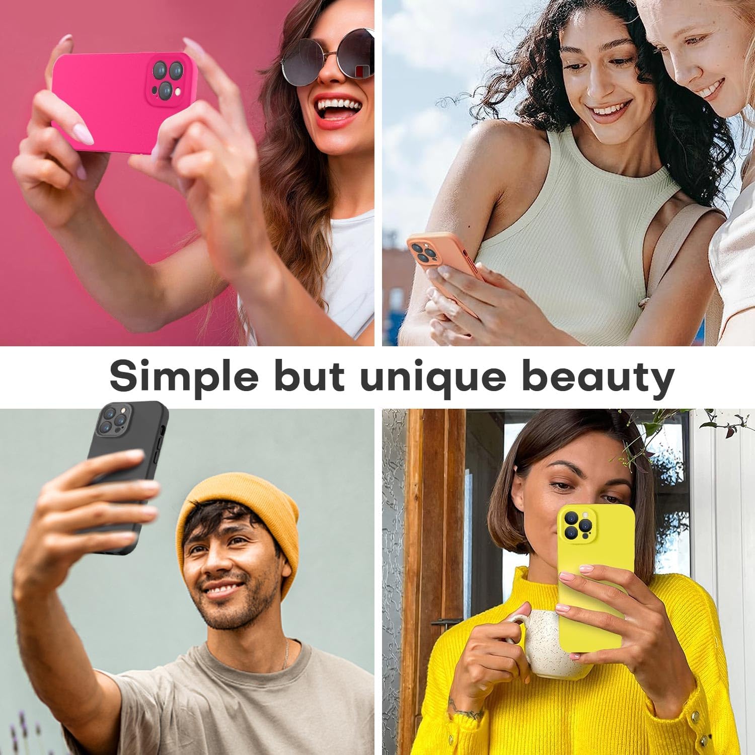 Thumbnail 1 de LOVE 3000 Designed for iPhone 14 Pro Case — Premium Silicone with Soft Anti-Scratch Lining, Shockproof Protection (Black, 6.1")