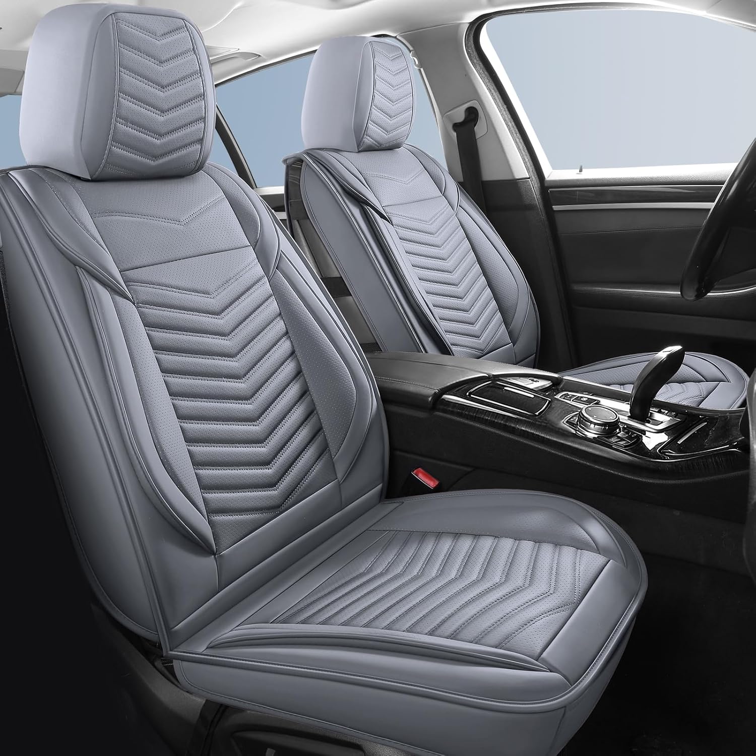 Detalle de HChengkikz Nappa Leather Seat Covers, 2-Pack