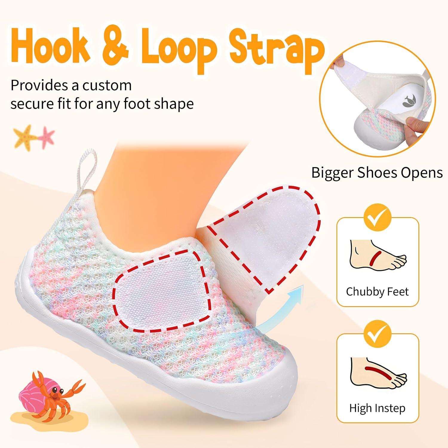 Detalle de FEETCITY Toddler Walking Shoes with Mesh Upper