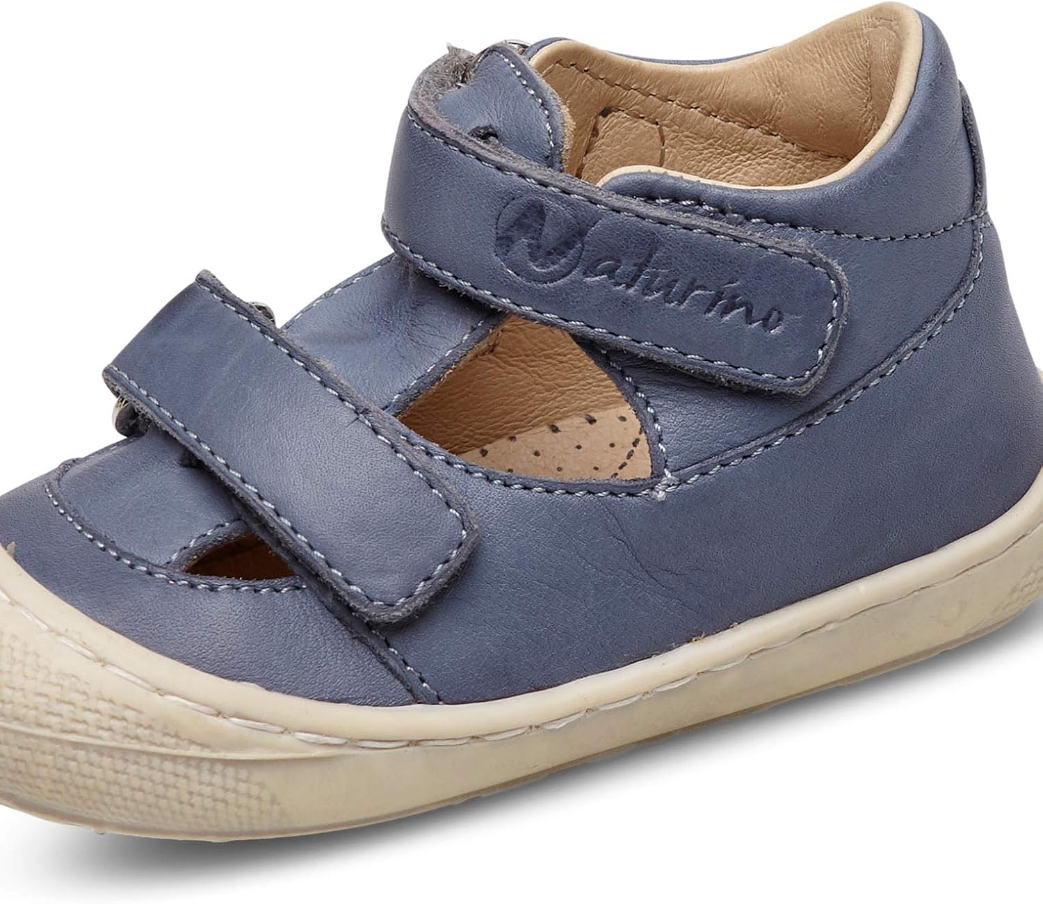 Thumbnail 6 de Naturino Sandali semi chiusi in pelle: chiusura Velcro e suola in gomma per comfort quotidiano