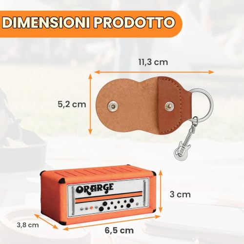 Detalle 2 de Letuxaamz Porta Plettri per Chitarra: Organizer Stile Ampli con 9 Scomparti e Custodia in Pelle Marrone