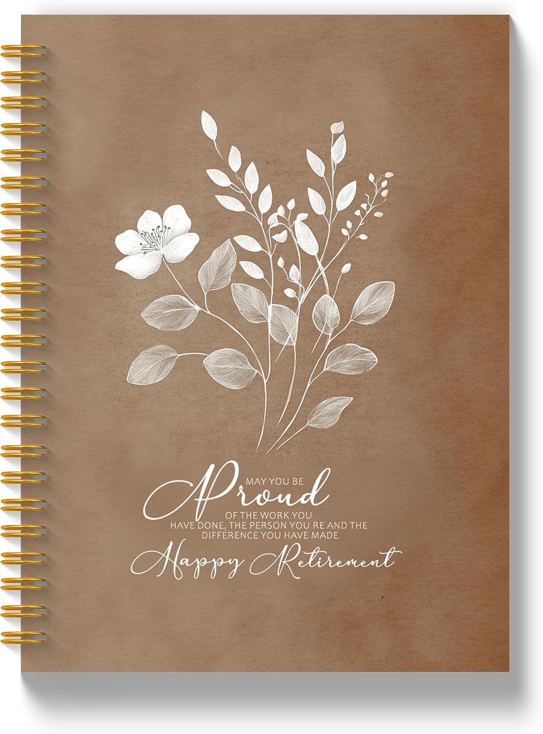 Detalle de ARESGSDGV Happy Retirement Journal, 160 Pages, Hardcover with Perforated Pages