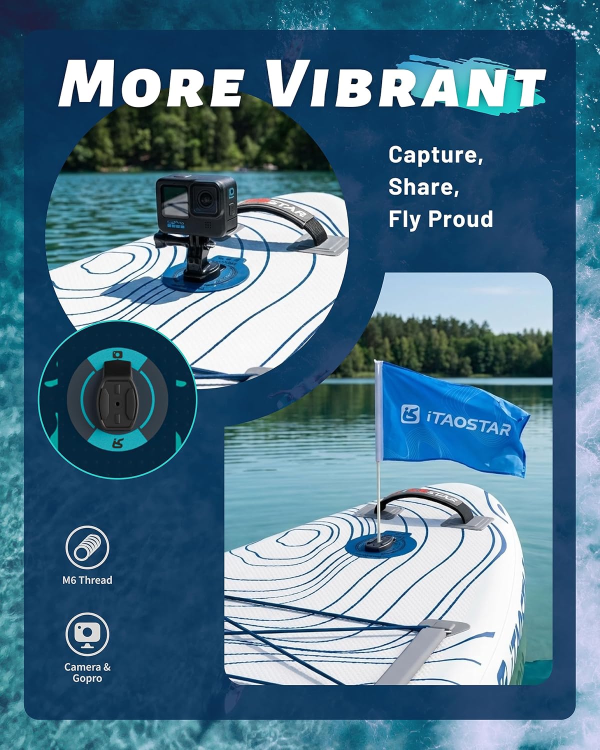 Thumbnail 5 de iTAOSTAR Adventure 12'×35"/39" Extra Wide SUP Board 🏄