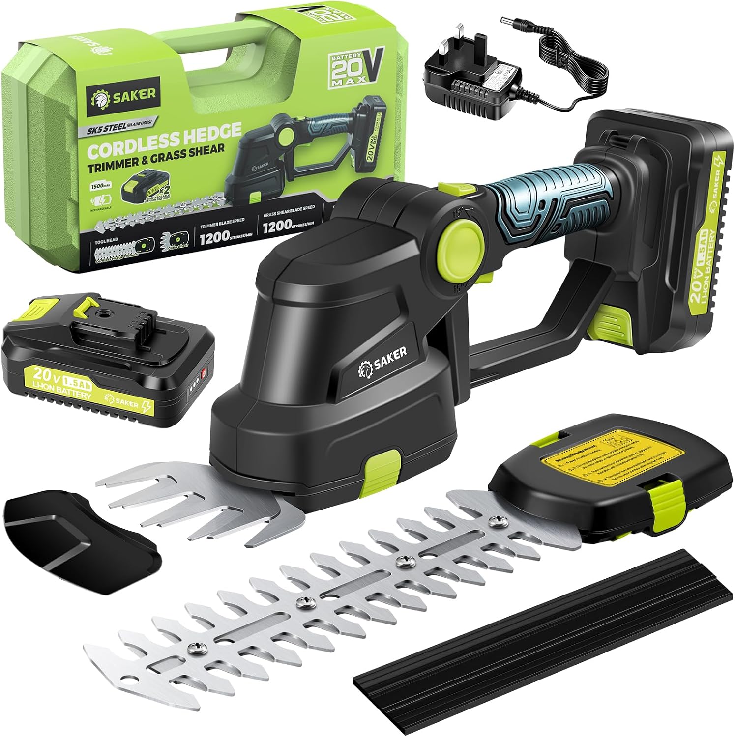 Thumbnail 6 de Saker 2 in 1 hedge trimmer 20V