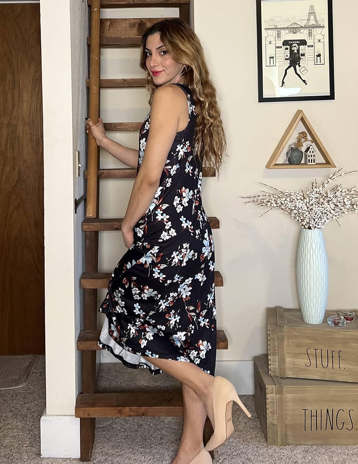 Detalle de Hotouch Abito Estivo da Donna Midi leggero