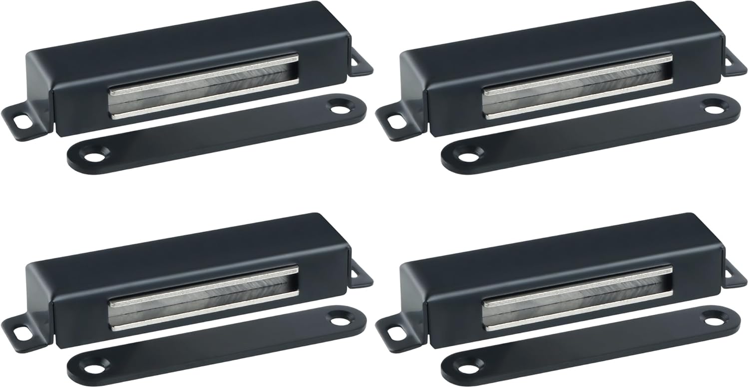 Detalle de Mooche 4PACK Cabinet Magnets: Stainless Steel Magnetic Door Catch (4 Pack) for Kitchen Cabinets