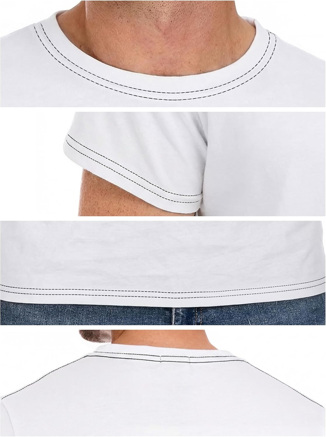 Detalle de Enjyam Men’s 100% Cotton Crew Neck T-Shirts – Classic Short Sleeve Top