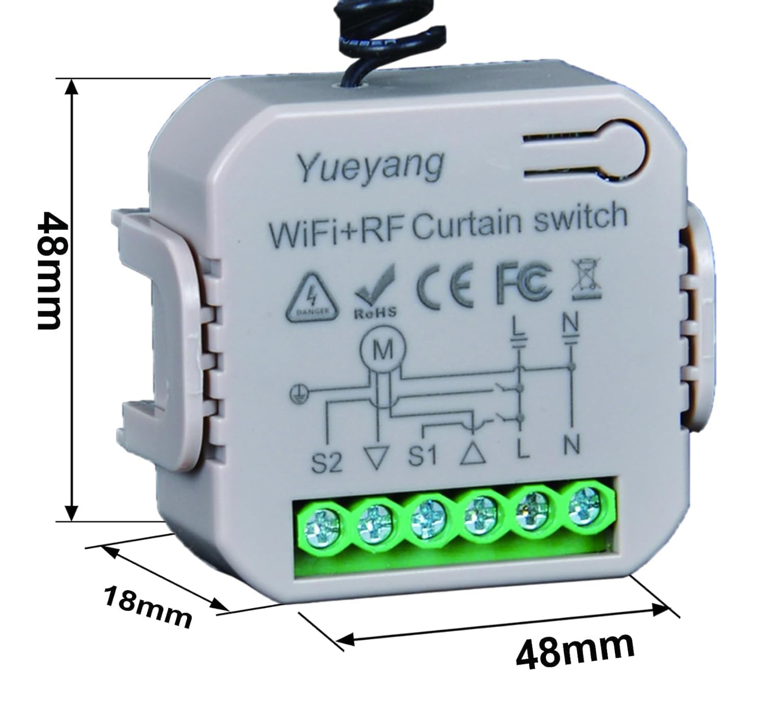 Thumbnail 1 de Yueyang slimme rolluikschakelaar met wifi, Tuya en RF-afstandsbediening