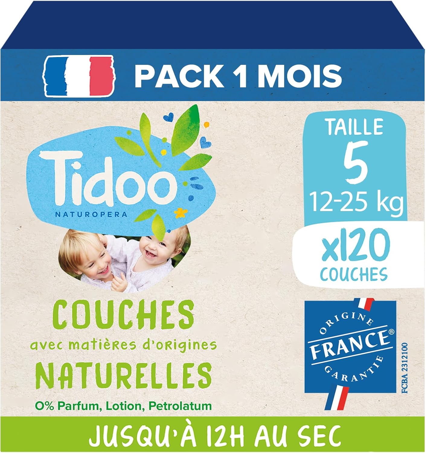 Detalle de TIDOO pieluchy jednorazowe rozmiar 5, 12–25 kg, 120 szt.