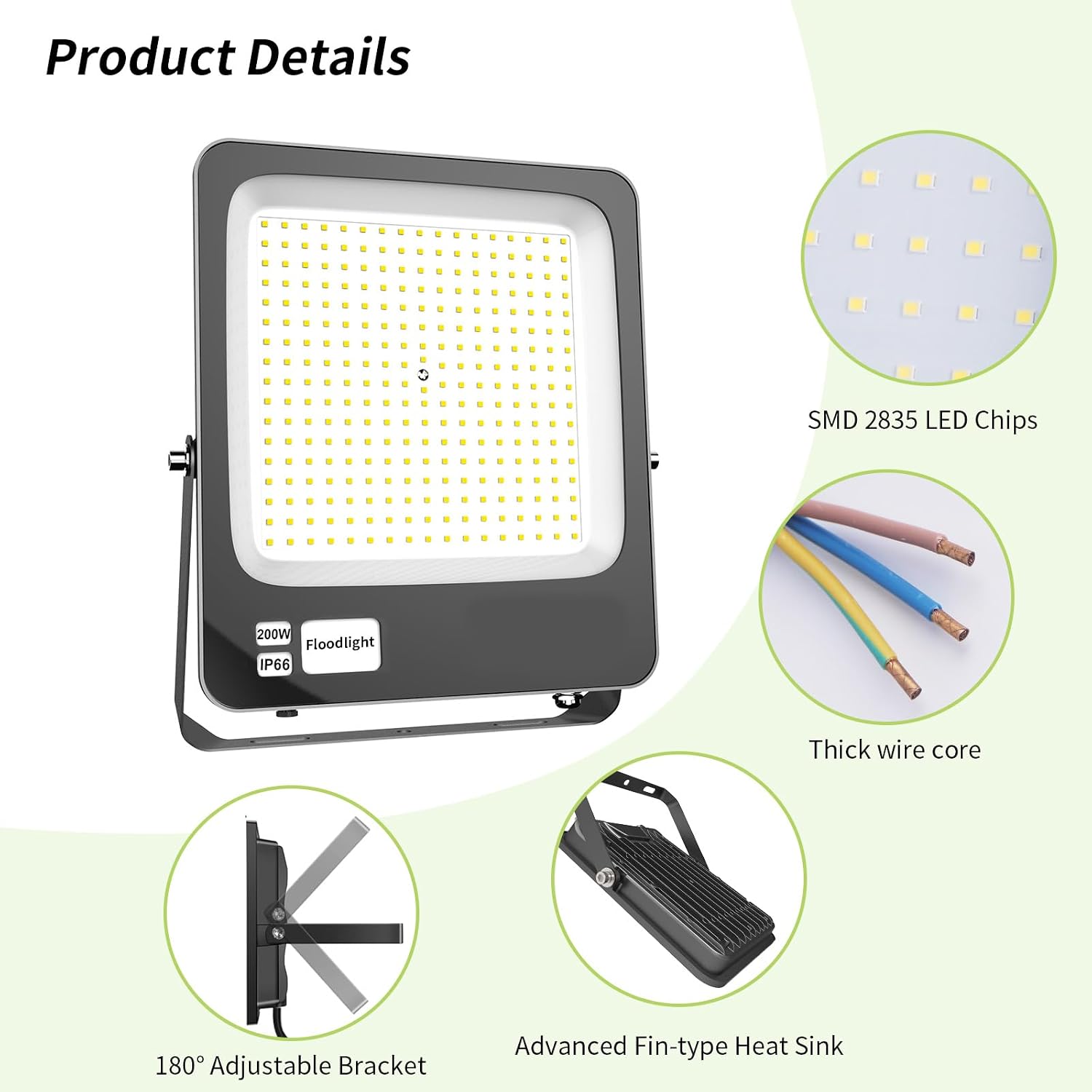 Thumbnail 4 de Fosingut 150W Foco LED Exterior IP66, Luz Seguridad Impermeable